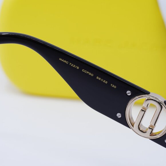 Marc Jacobs MARC 722/S 0CCP 9O Round Sunglasses - White Black\Dark Grey Gradient - Picture 6 of 9